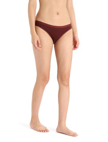 Une pièce Icebreaker Merino Siren Bikini Briefs Femme Rouge | FR 1735VRWD